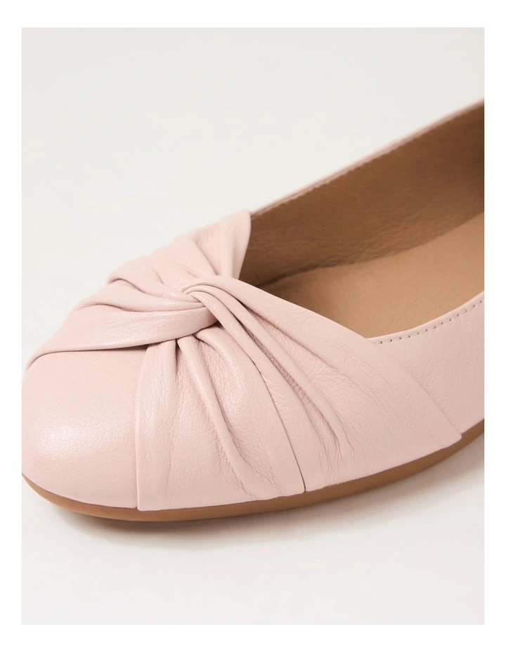 Blackelys Dusty Pink Leather Flat Shoes image 5