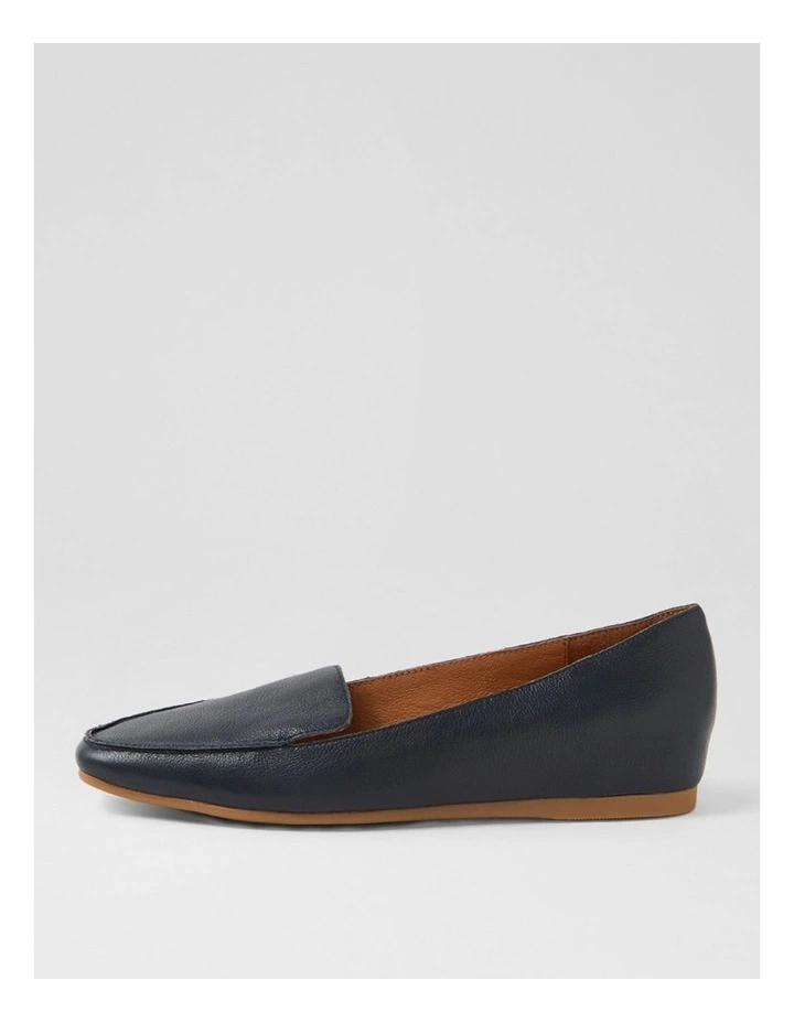 Kirrer Navy Leather Flat Shoes image 1