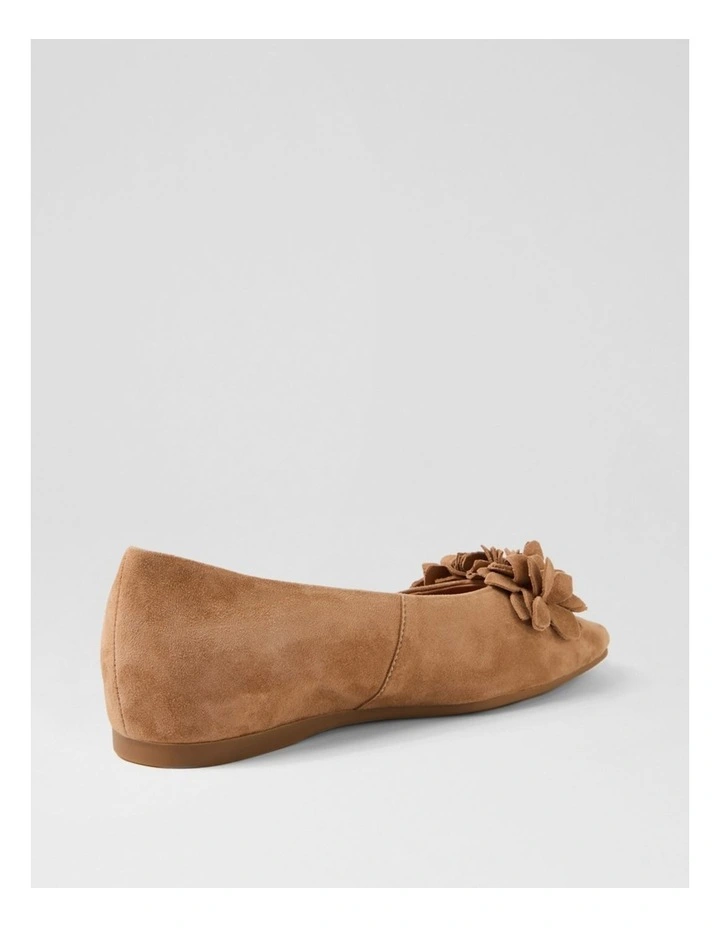Khloes Cappuccino Suede Flat Shoes image 3