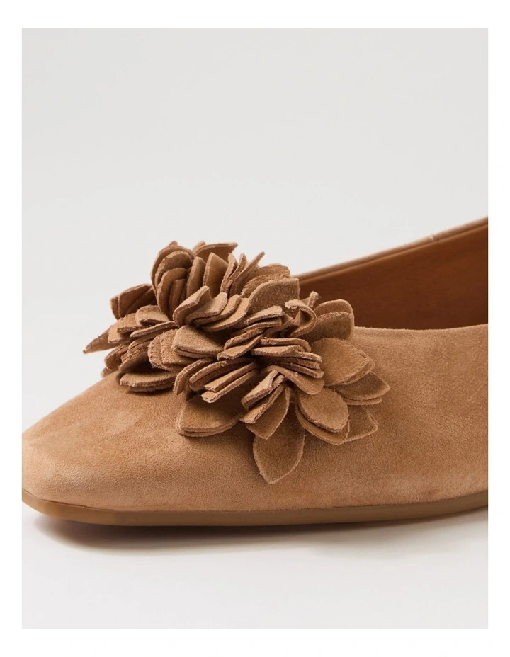 Khloes Cappuccino Suede Flat Shoes image 5