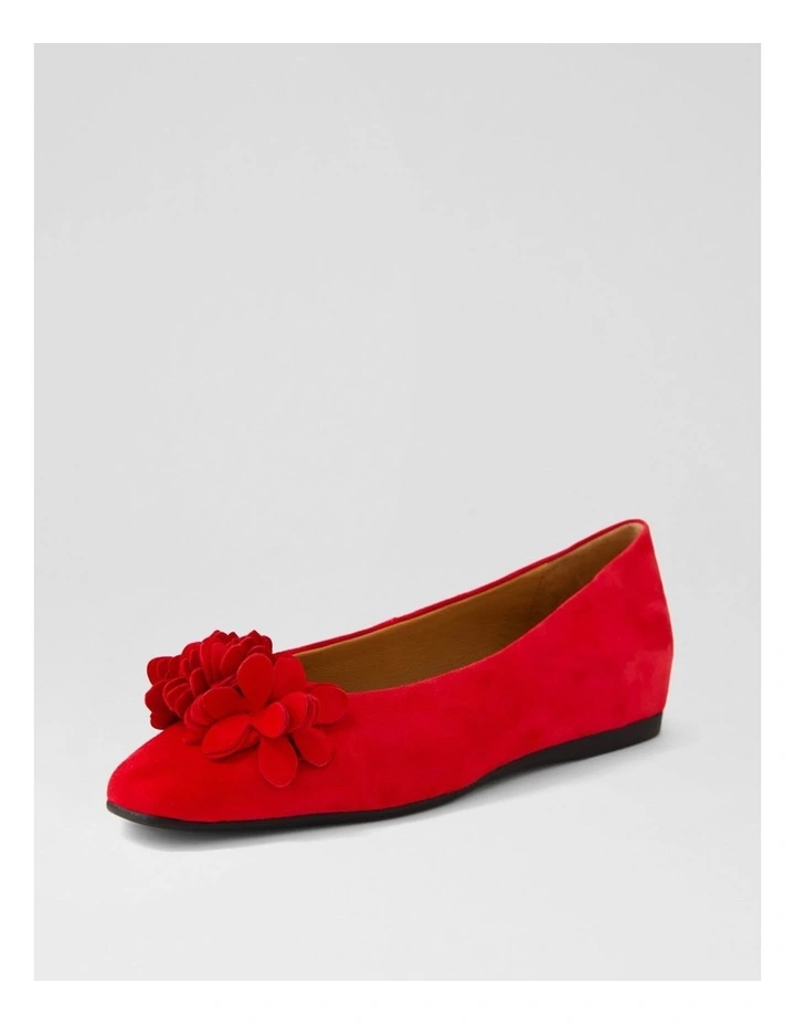 Khloes Red Suede Flat Shoes image 2