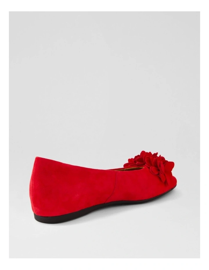 Khloes Red Suede Flat Shoes image 3