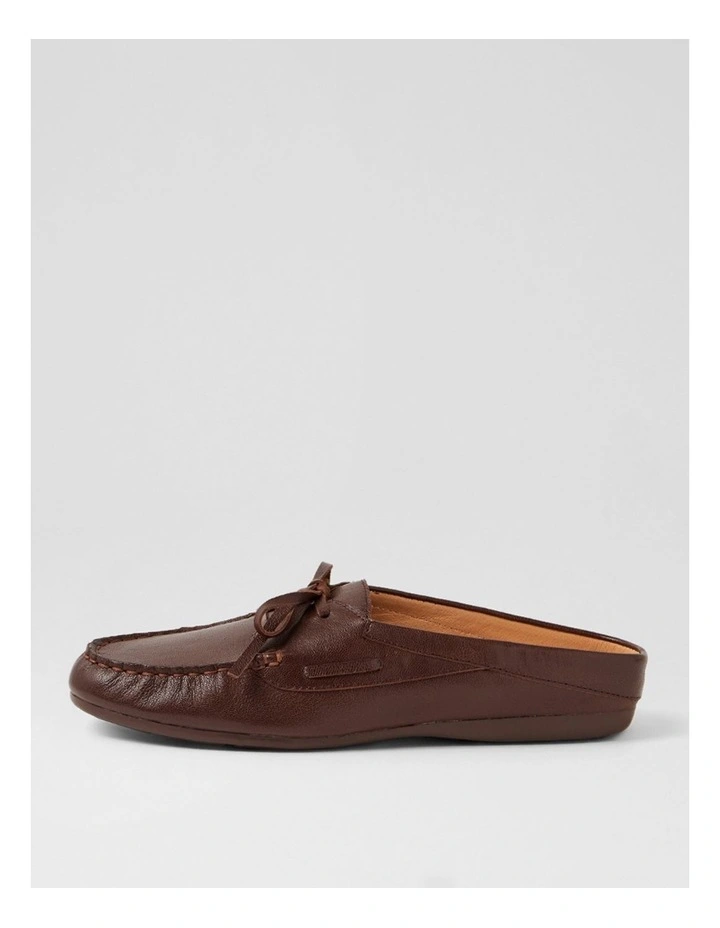 Ebuni Dark Brown Leather Flat Shoes image 1