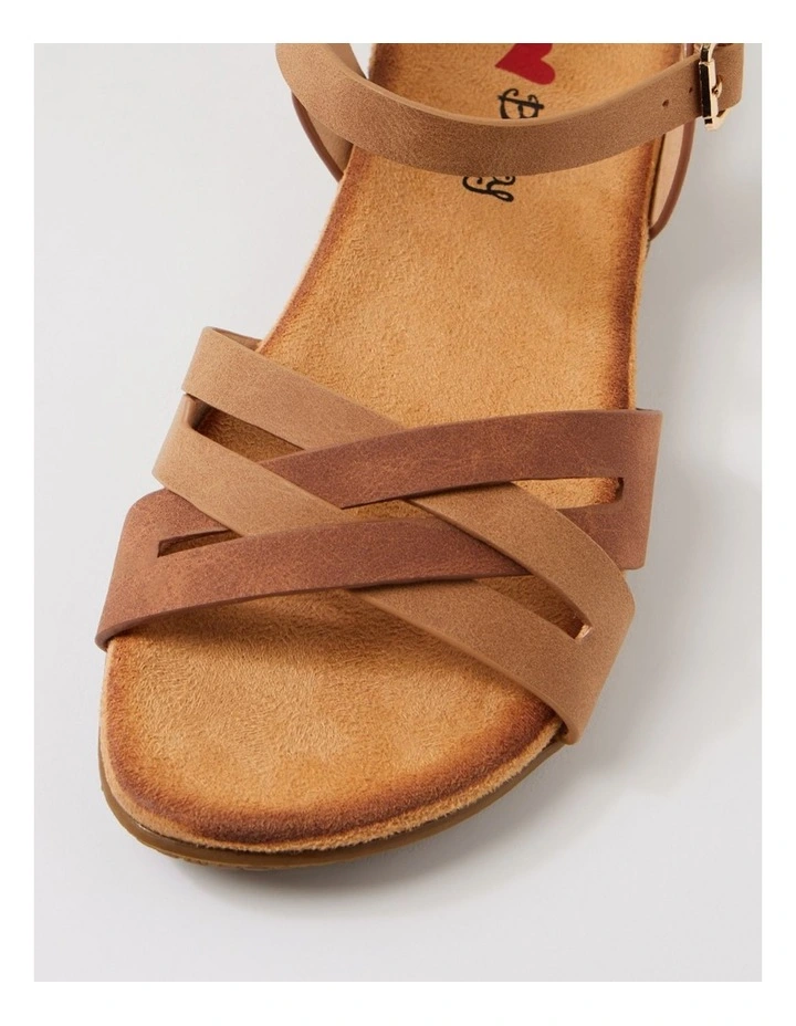 Fristie Light Tan Whiskey Nubuck Pu Sandals image 4