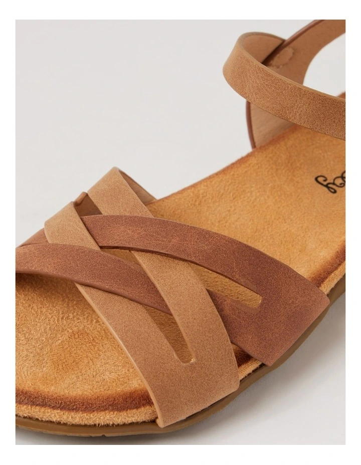 Fristie Light Tan Whiskey Nubuck Pu Sandals image 5