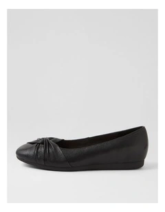 Blackelys Black Leather Flat Shoes