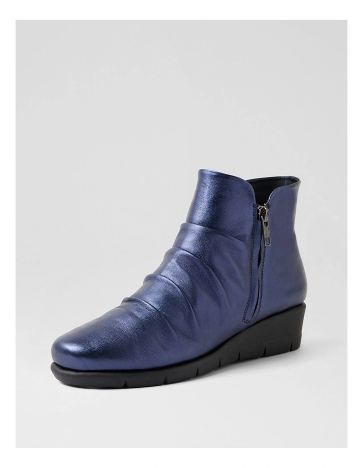 Maxie Sapphire Leather Ankle Boots image 3