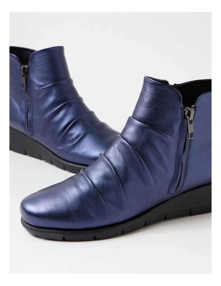 Maxie Sapphire Leather Ankle Boots image 5