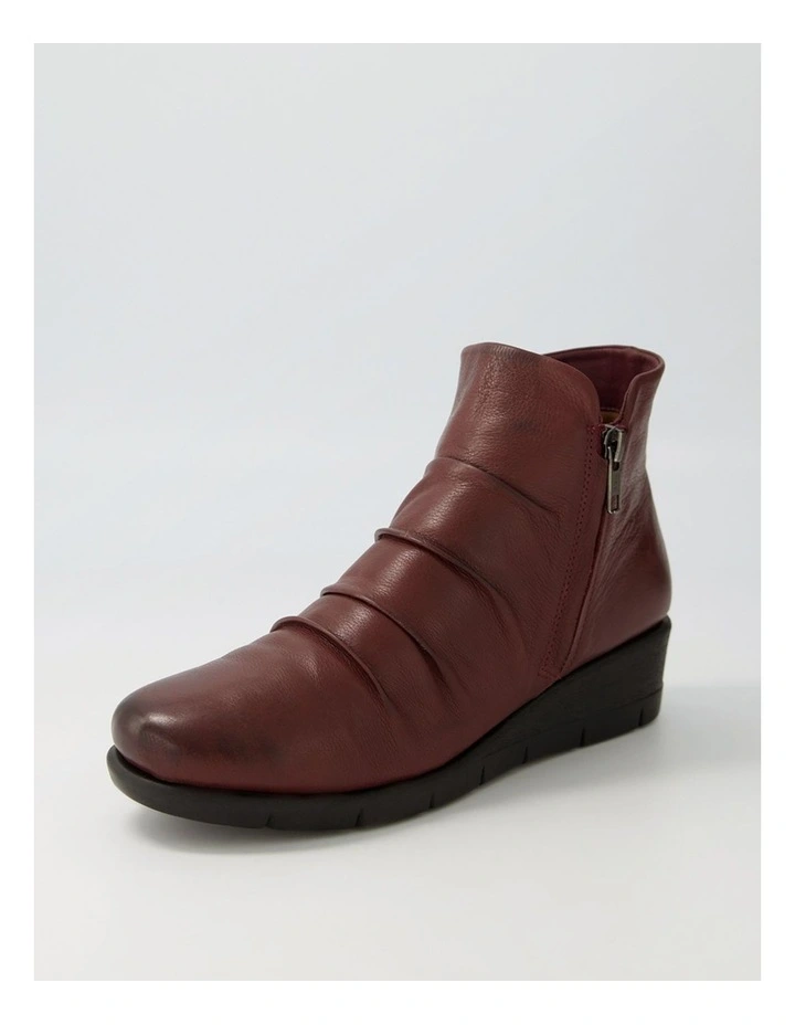 Maxie Wine Black Leather Ankle Boots image 2