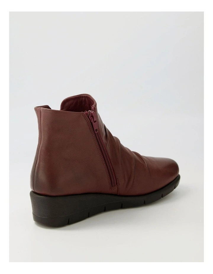 Maxie Wine Black Leather Ankle Boots image 3