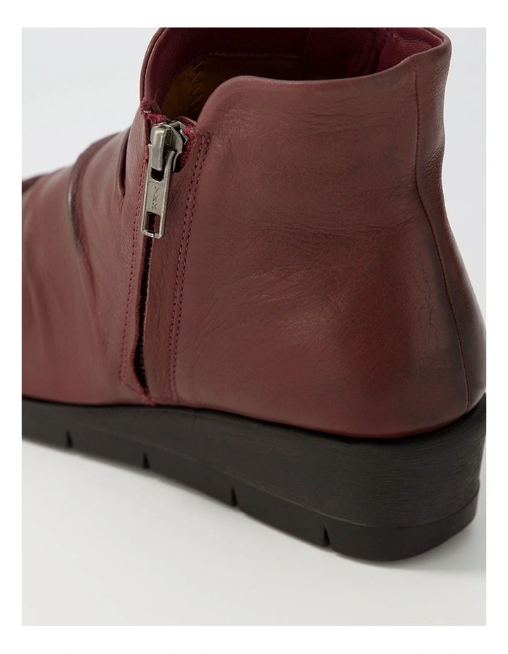 Maxie Wine Black Leather Ankle Boots image 5