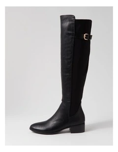 Tejai Black Stretch Knee High Boots