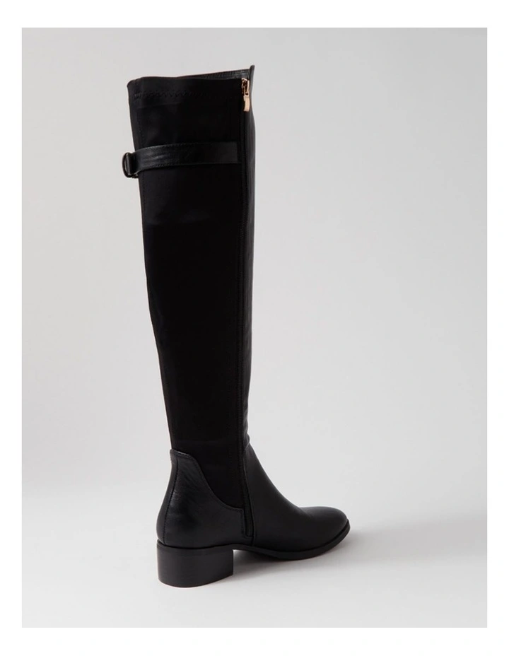 Tejai Black Stretch Knee High Boots image 3
