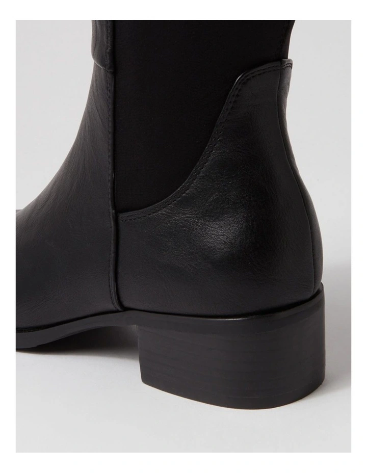 Tejai Black Stretch Knee High Boots image 5