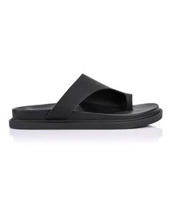 Brenda Footbed Slides - Black