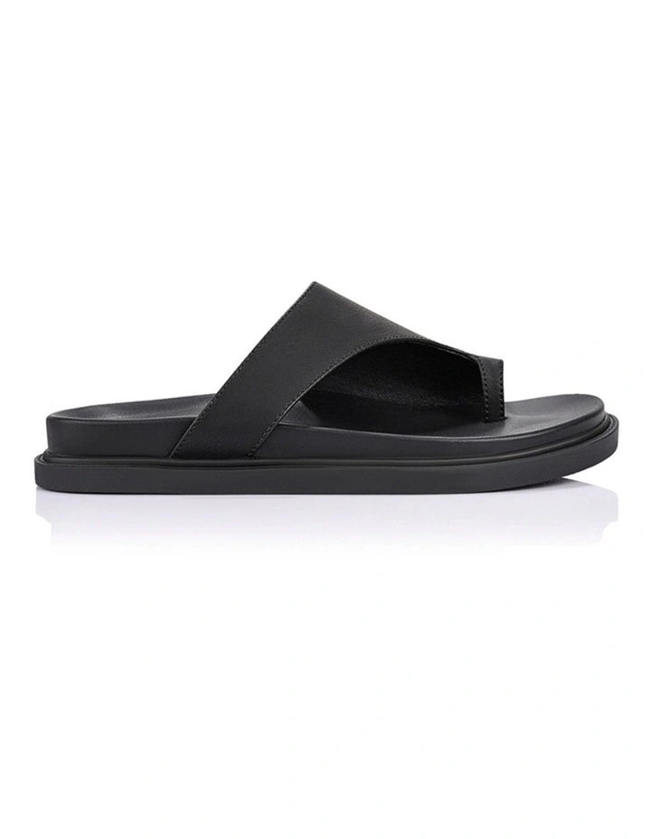 Brenda Footbed Slides - Black image 1