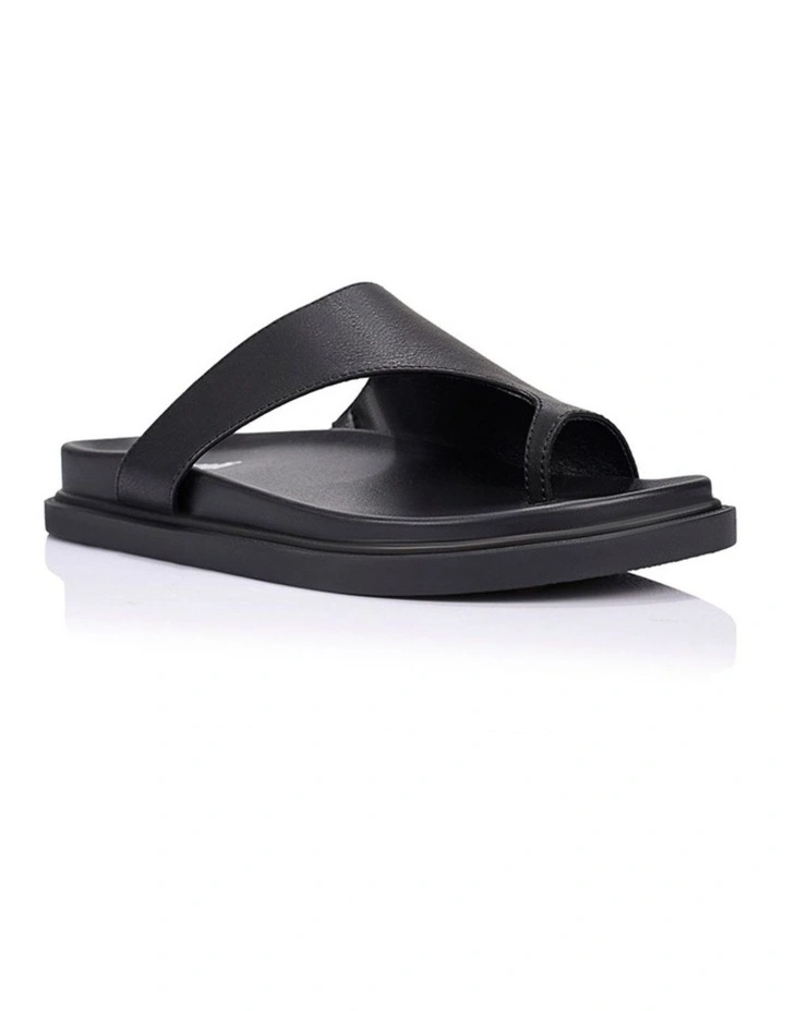 Brenda Footbed Slides - Black image 2