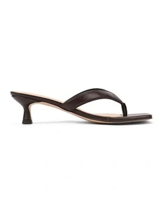 Sophie Thong Heels- Chocolate Brown Leather