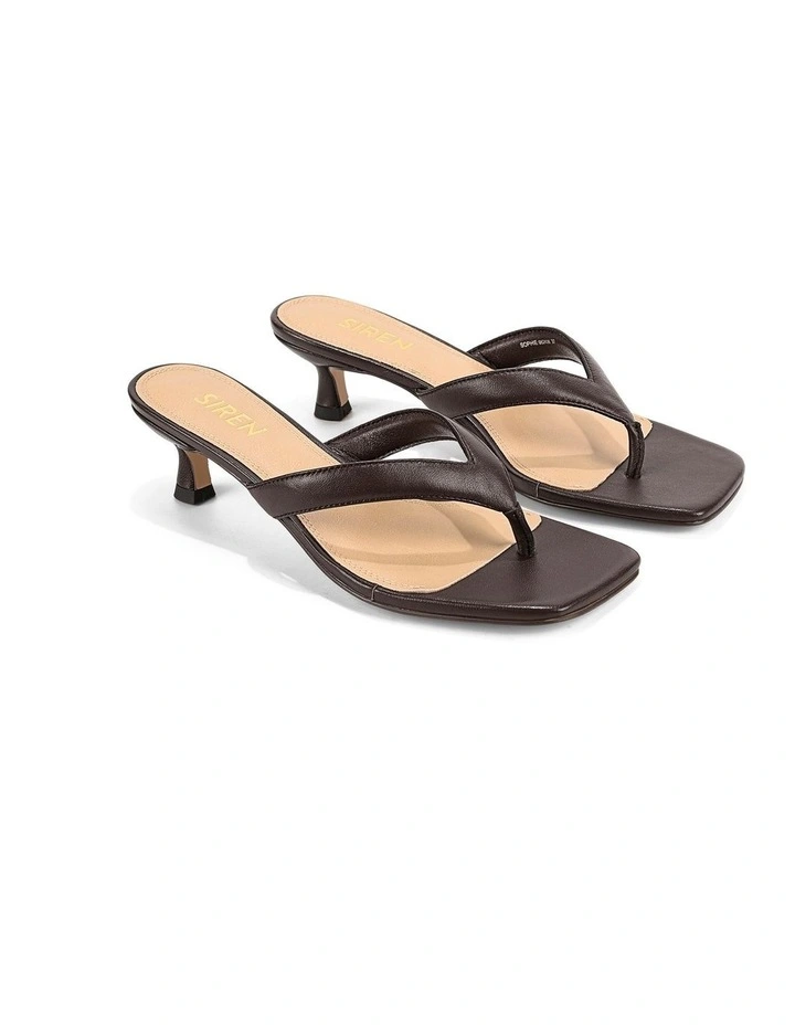 Sophie Thong Heels- Chocolate Brown Leather image 2