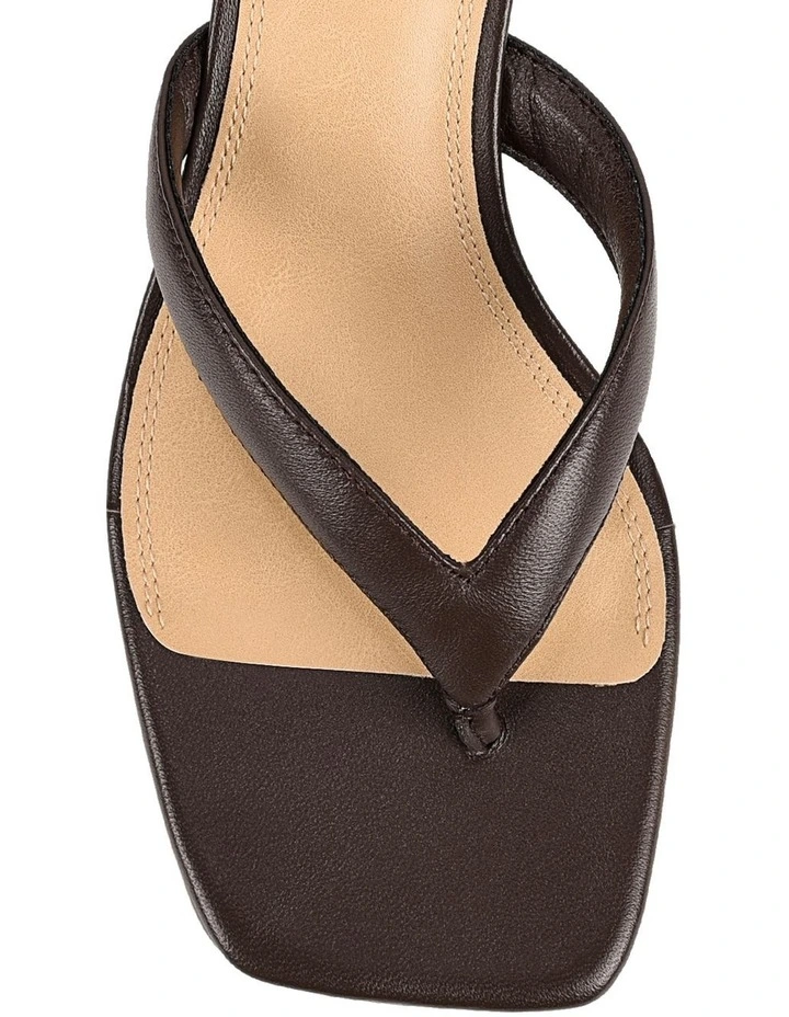 Sophie Thong Heels- Chocolate Brown Leather image 4