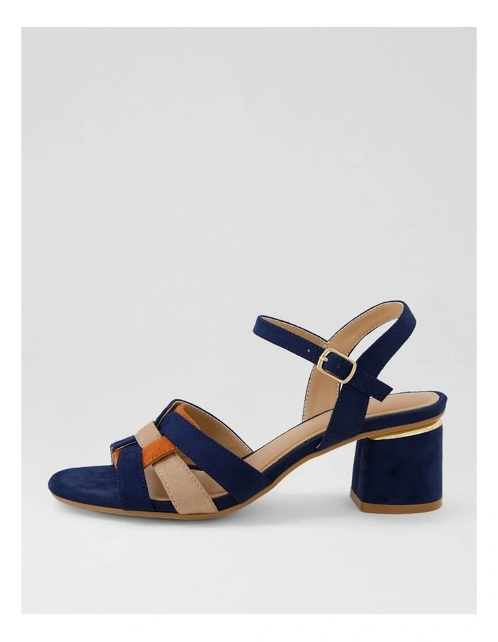 Hossie Navy Multi Microsuede Sandals image 1
