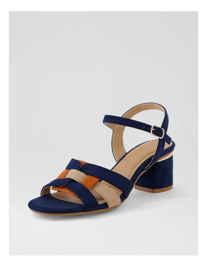 Hossie Navy Multi Microsuede Sandals image 2