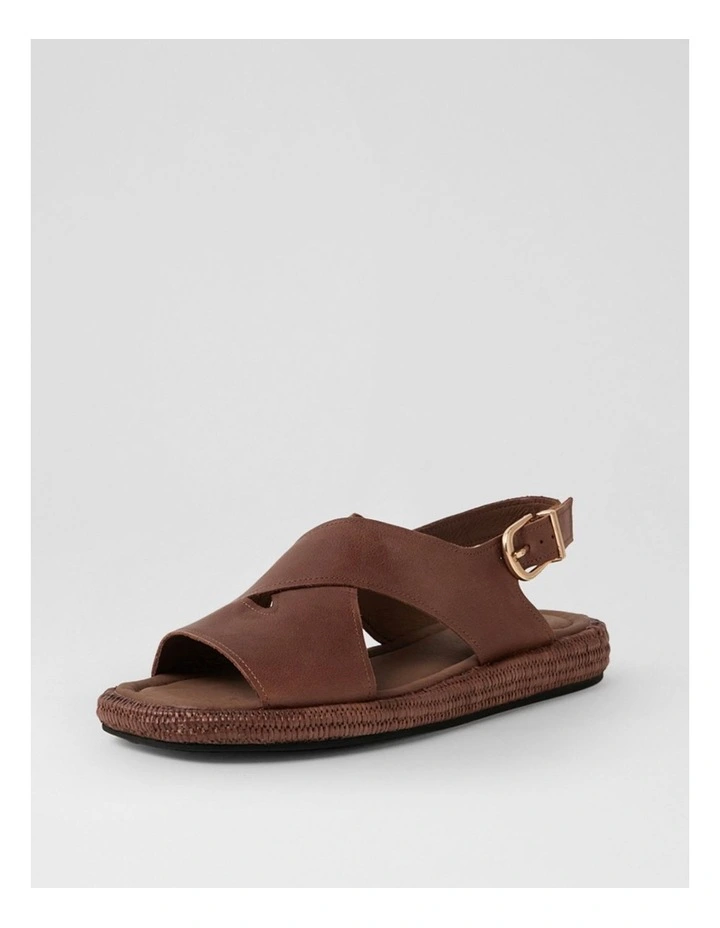 Realli Choc Leather Woven Sandals image 2