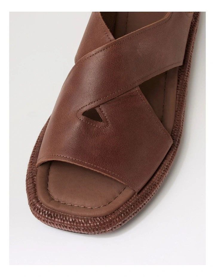Realli Choc Leather Woven Sandals image 4
