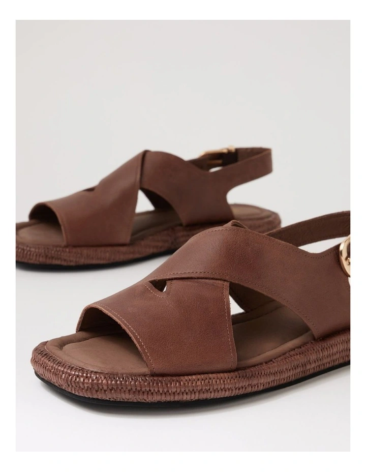 Realli Choc Leather Woven Sandals image 5