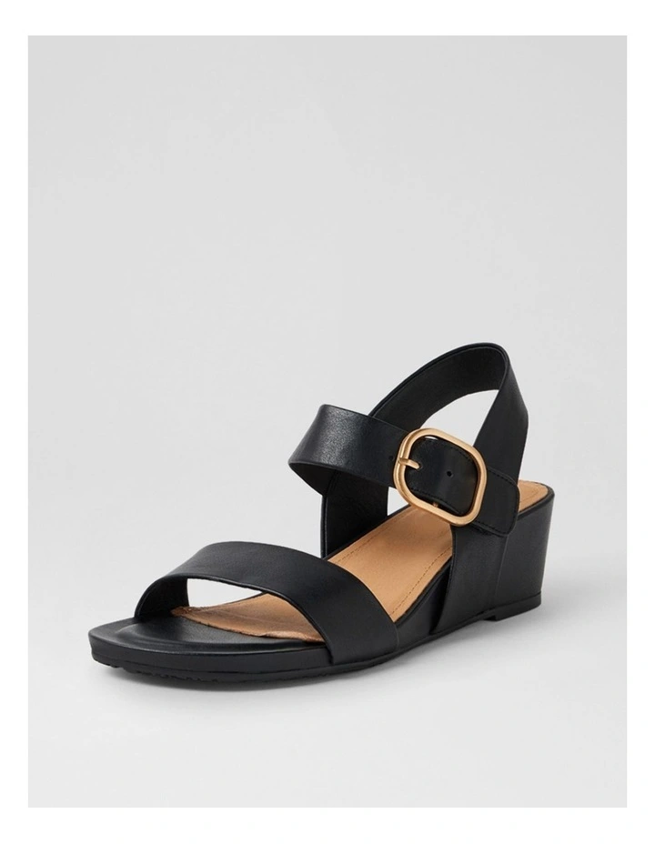 Skylier Black Leather Sandals image 2