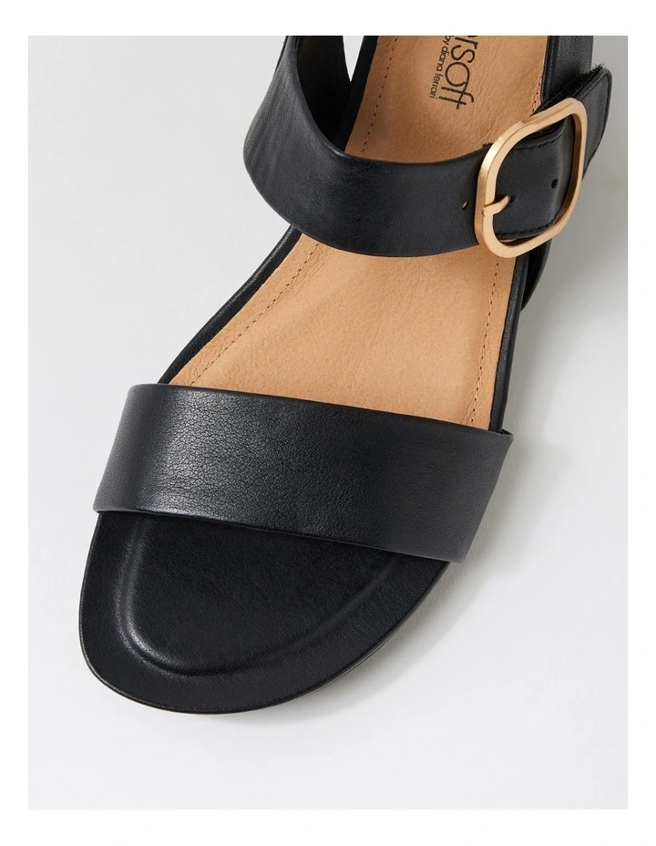 Skylier Black Leather Sandals image 4