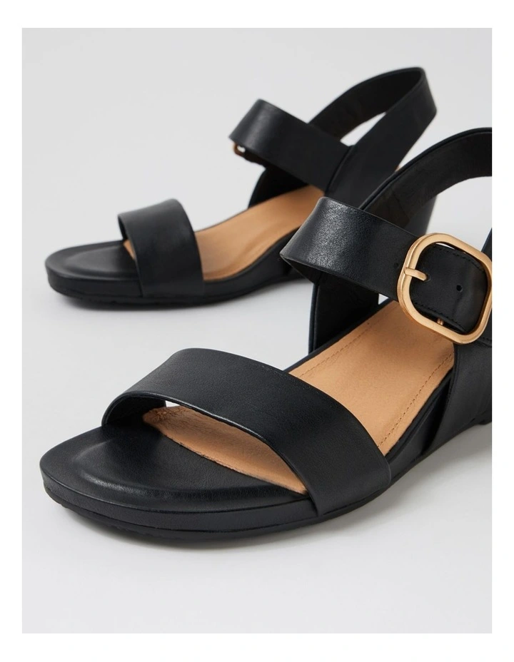 Skylier Black Leather Sandals image 5