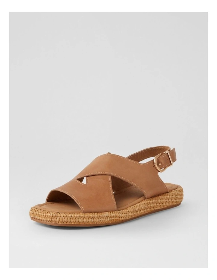 Realli Cappuccino Leather Woven Sandals image 2