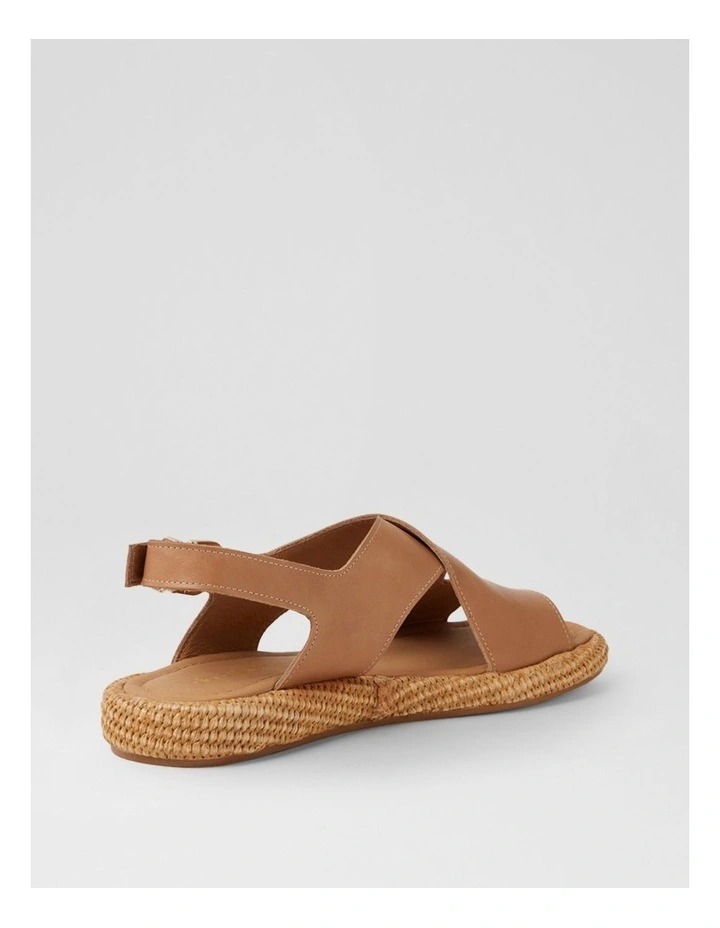 Realli Cappuccino Leather Woven Sandals image 3