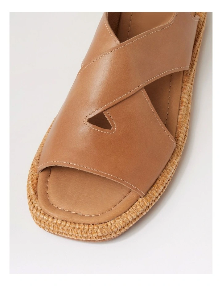 Realli Cappuccino Leather Woven Sandals image 4