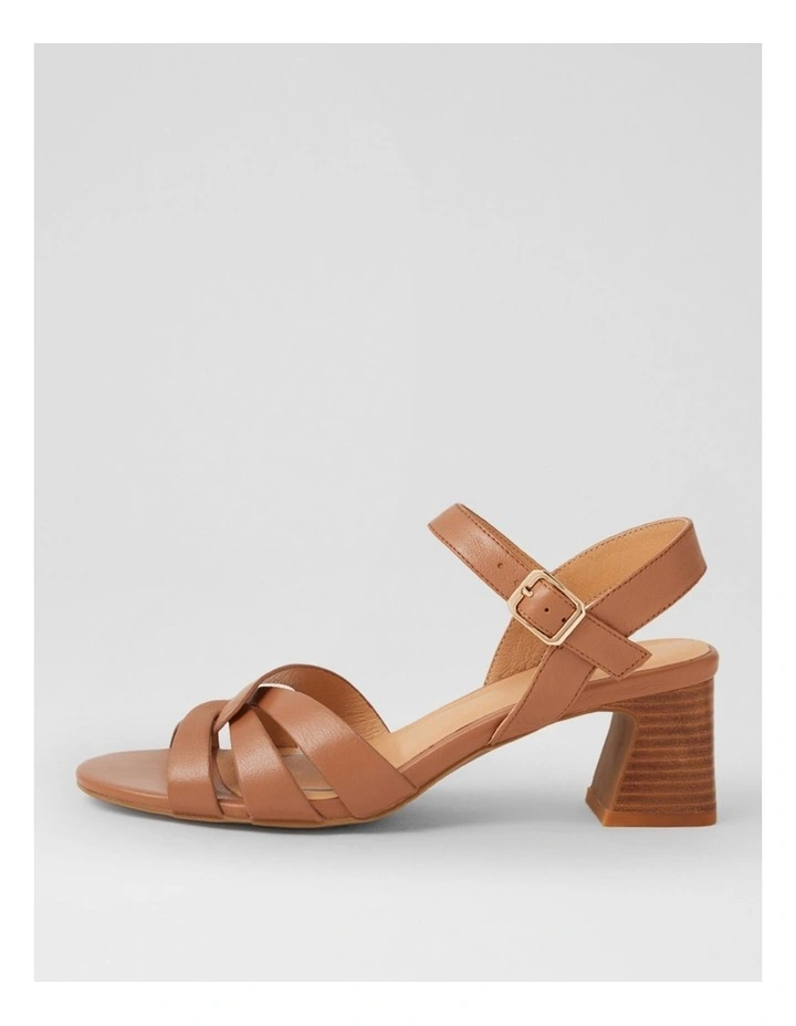 Jaydie Dark Tan Natural Veneer Leather Sandals image 1