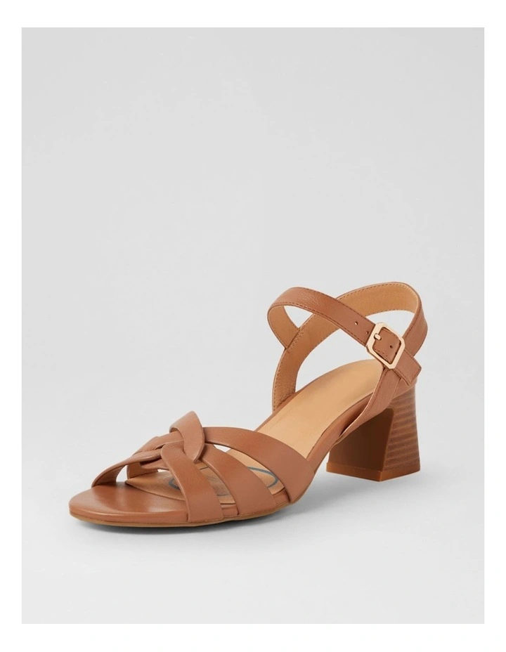 Jaydie Dark Tan Natural Veneer Leather Sandals image 2