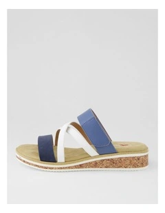 Talinda Navy White Multi Slides