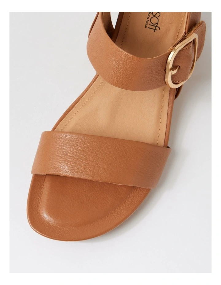 Skylier Dark Tan Leather Sandals image 4