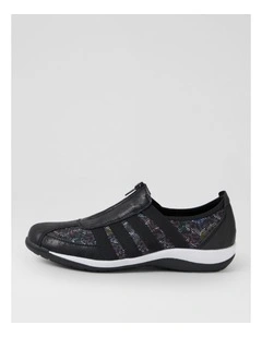 Alandai Black Dust Mix Flat Shoes