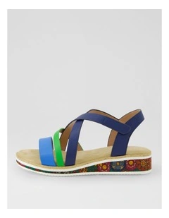 Tonish Blue Dark Green  Sandals