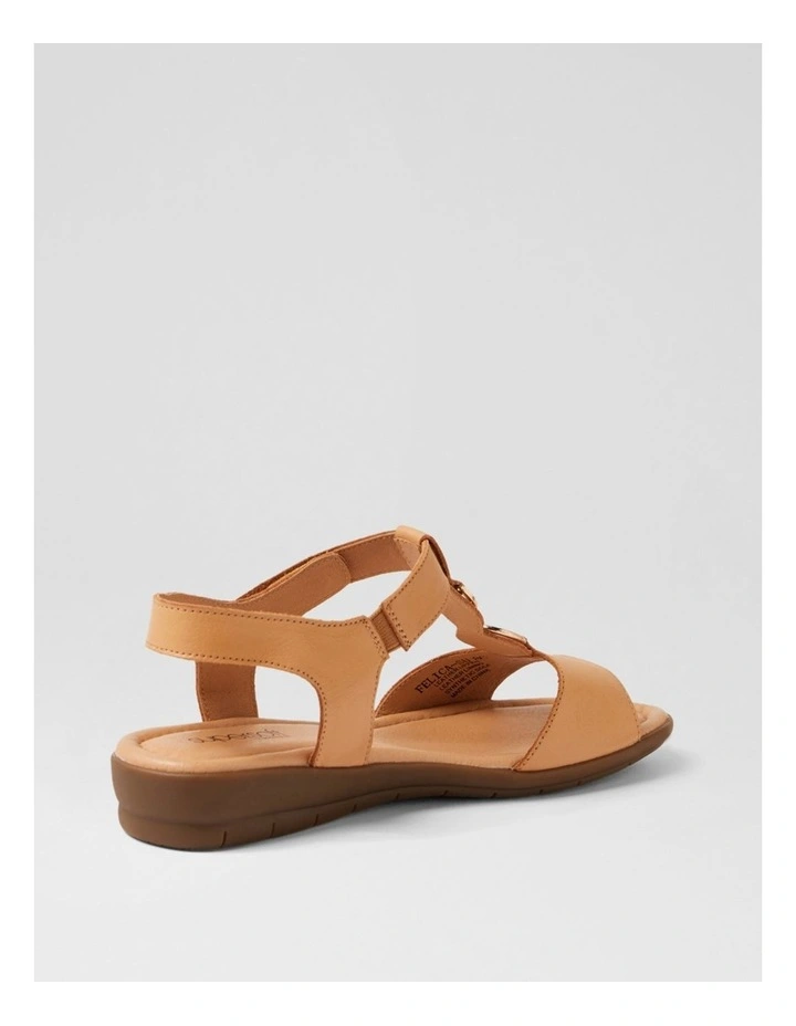 Felica Camel Leather Sandals image 3