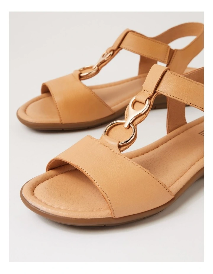 Felica Camel Leather Sandals image 5