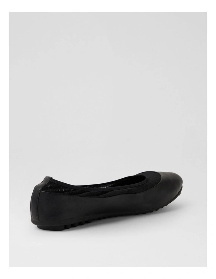Cantin Black Mesh Flat Shoes image 3