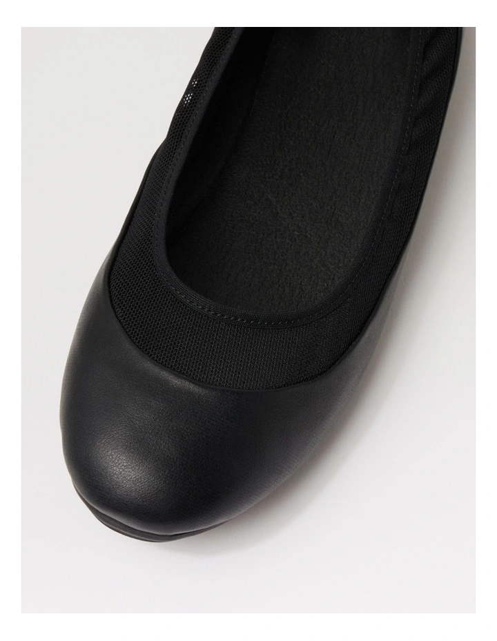 Cantin Black Mesh Flat Shoes image 4