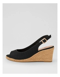 Fabiana Black Weave Sandals