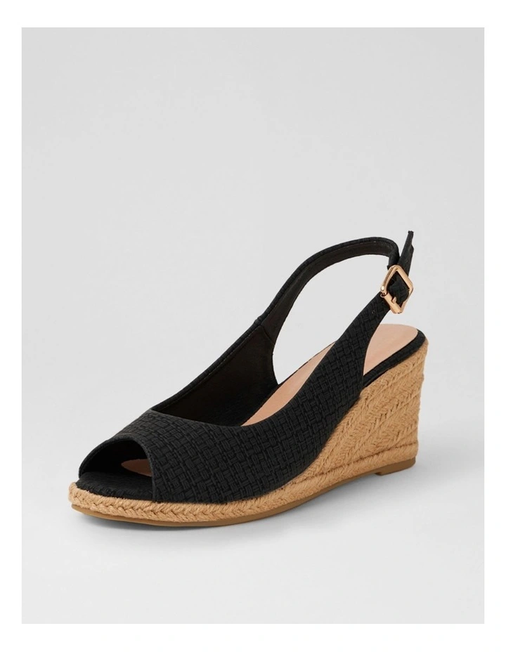 Fabiana Black Weave Sandals image 2
