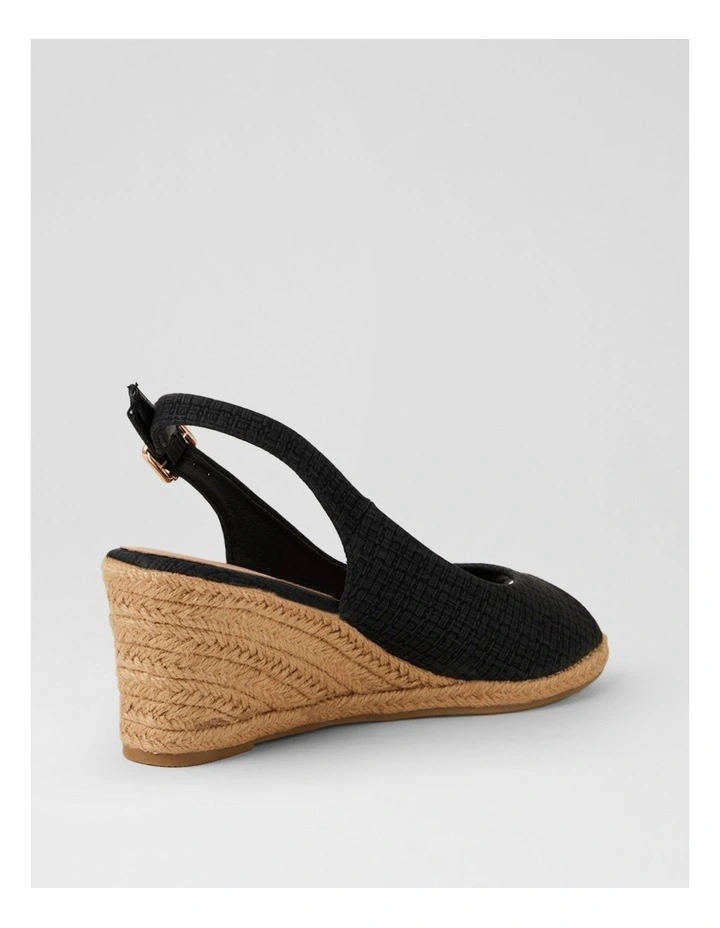 Fabiana Black Weave Sandals image 3
