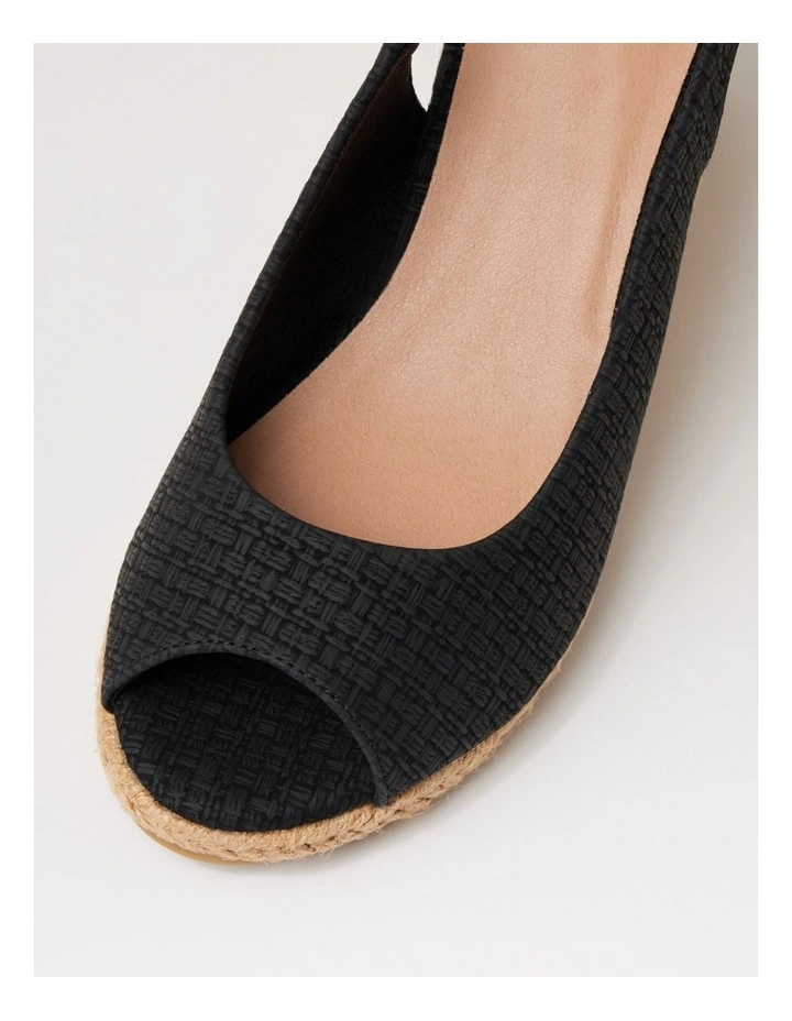 Fabiana Black Weave Sandals image 4