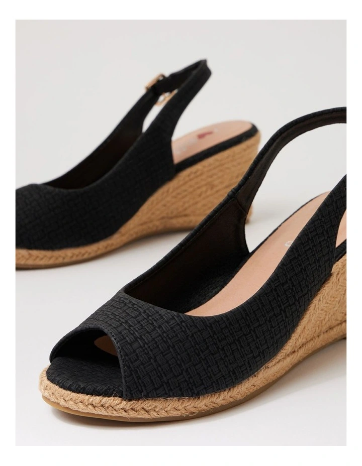 Fabiana Black Weave Sandals image 5